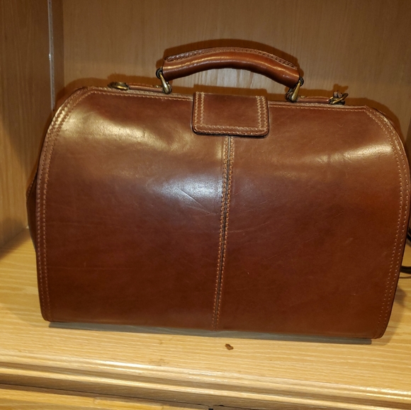 Gianni Conti leather doctor frame bag satchel. - Picture 2 of 5